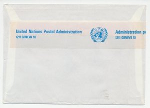 Registered Post Paid cover United Nations Custom label 