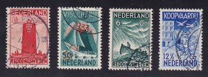 Netherlands   #B62-B65  used  1933  sailors` aid