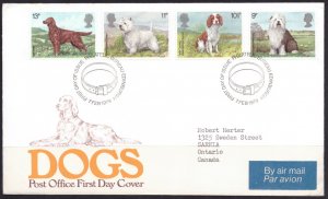 F1897   GREAT BRITAIN   FDC # 851-854      Dogs