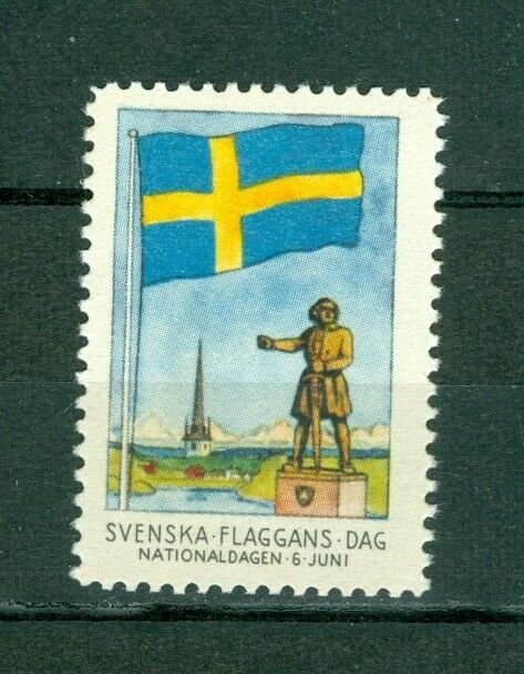 Sweden Poster Stamp Mnh.1945. National Day June 6. Swedish Flag.