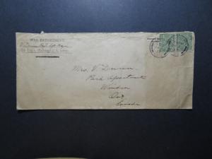 Great Britain 1917 Railway US Army Cover to Canada / Creasing - Z11581