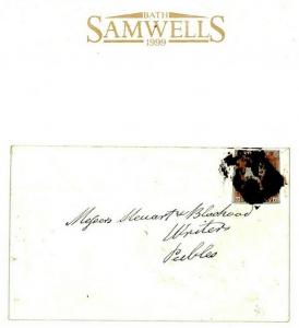 GB SCOTLAND POSTMARK RARITY *Selkirk* Skeleton CDS 1853 Cover B119a 