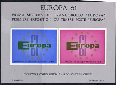 ITALY Europa 1961 Fantasy Souvenir Sheet