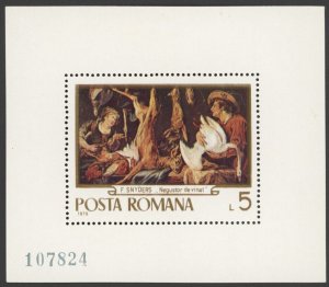 1970 Romania Scott #2204 Game Merchant by Frans Snyders, S/S MNH