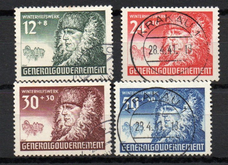 [AC] Poland - German Occupation - 1940 #NB8-11 Mi59-62 Used Set