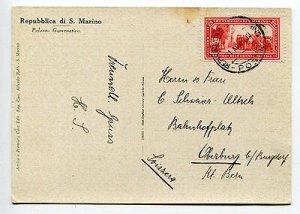 Garibaldi Cent. 75 n. 172 isolated on postcard for Switzerland