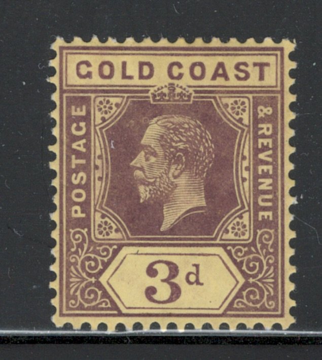 Gold Coast 1915 King George V 3p Scott # 73 MH