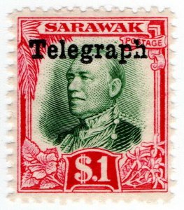 (I.B) Sarawak Telegraphs : Overprint $1