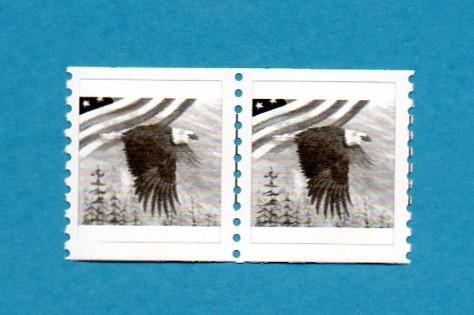 Stamp Venturers Eagle and Flag Sample Coil Pair Mint NH