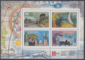 Canada - #1107b Capex '87 Exploration of Canada  Souvenir Sheet - MNH