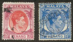 Malaya Penang 13,17 Used F-VF