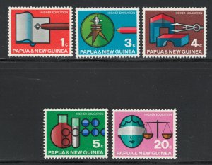 Papua New Guinea 1967 Development of University Scott # 232 - 236 MH