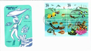 United States, United States First Day Cover, Hawaii, Marine Life, Ships