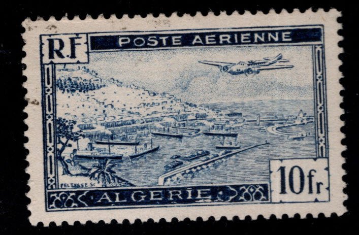 ALGERIA Scott C2 used Light canceled airmail stamp