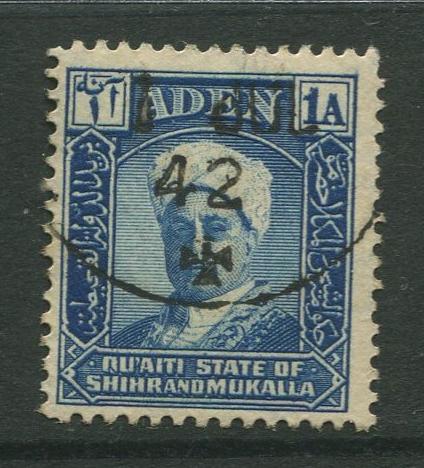 STAMP STATION PERTH Shihr & Mukalla #3  Definitive Issue 1942 FU  CV$1.00