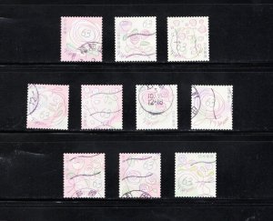 Japan 2023 Sc#4692a-j Greetings: Flowers in Daily Life 2023 Used