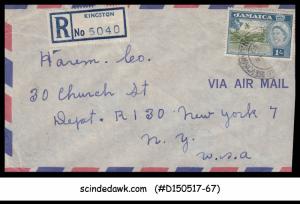 JAMAICA - 1949 REGISTERED AIR MAIL envelope with QEII STAMP
