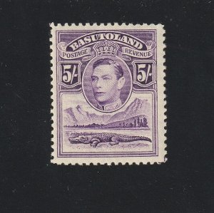 EDSROOM-13314 Basutoland 27 H 1938 High Value George VI Crocodile CV$30