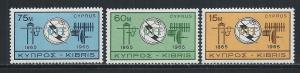 CYPRUS SC# 257-9 FVF/MNH 1965
