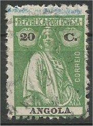 ANGOLA, 1914, used 20c Ceres Scott 140