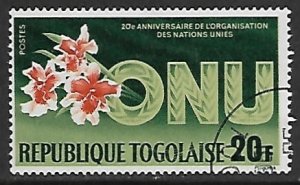 Togo # 547 - UN Anniversary, Flowers - used.....{KlGr}