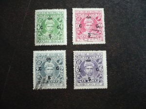 Stamps - India Cochin - Scott# O2-O3,O5,O7 - Used Part Set of 4 Stamps