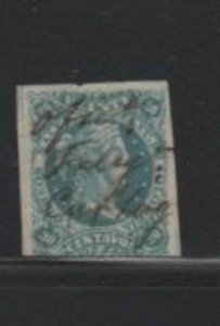 COLOMBIA #82 1876 20c LIBERTY HEAD LAID PAPER F-VF USED