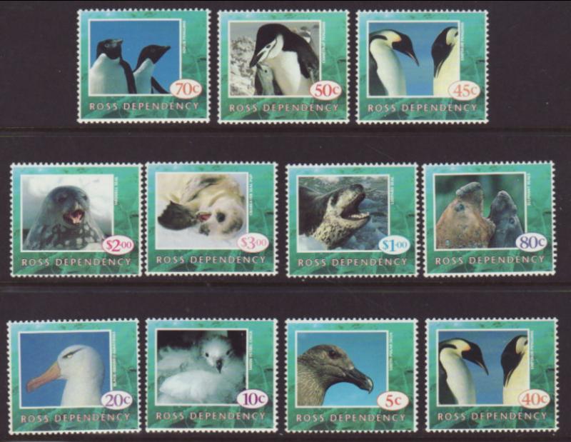 Ross Dependency L21-L30,L23A Antarctic Animals MNH VF