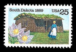 PCBstamps   US #2416 25c South Dakota Statehood Cent., MNH, (14)