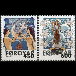 FAROE IS. 1999 - Scott# 368-9 Bible Stories Set of 2 NH