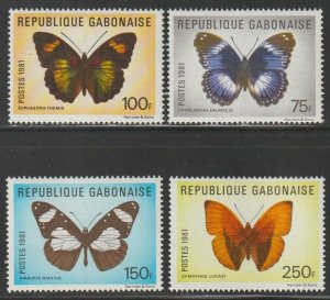 EDSROOM-6171 Gabon 480-83 MNH Butterflies