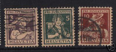 Switzerland #B4 - #B6 VF Used Set