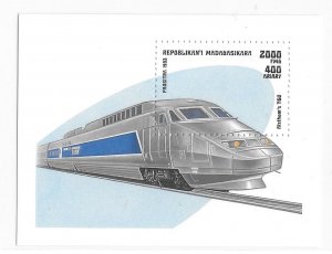 Malagasy Madagascar 1993 Trains Locomotives S/S Sc 1207 MNH C7