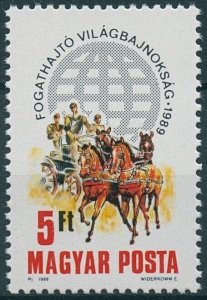 Hungary Stamps 1989 MNH World Two-in-Hand Carriage Driving Championship 1v Set