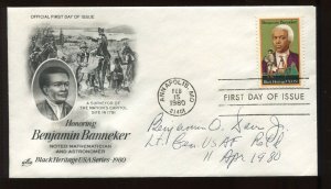 Benjamin O. Davis Jr General & Commander Tuskeegee Airmen Signed Cover LV5882