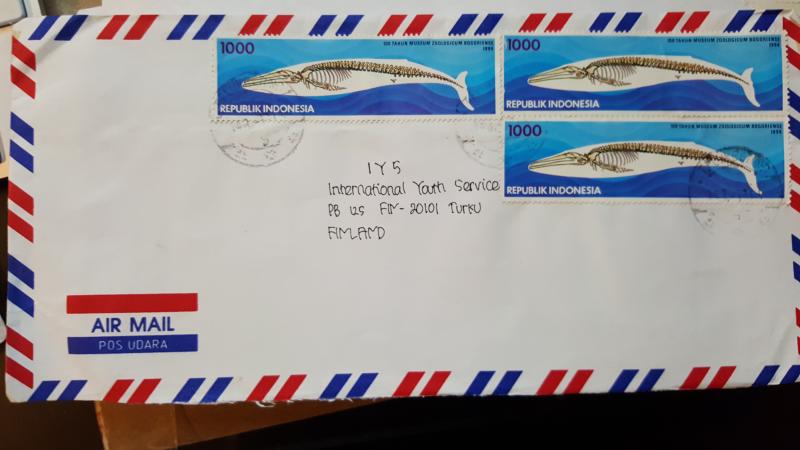 Indonesia 1588 Cover - Blue Whale Skeleton - 1994