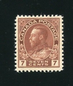 Canada 114 7¢ King George V MNH 1912