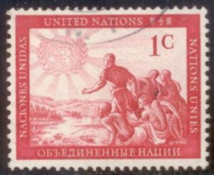 United Nations 1951 SC# 1 Used E124