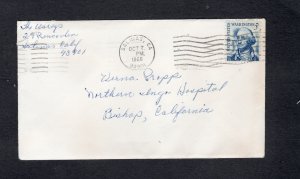 Scott # 1283  single used on cover  Salinas CA  Oct 7, 1966