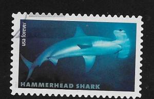 New 2017 - (49c) - Sharks, Hammerhead  Shark, Used Off Paper