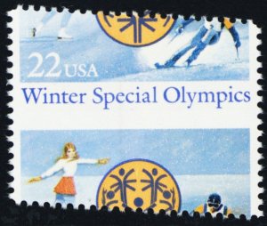 2412, Mint NH 22¢ Diagonal Misperforation Error Olympics Stamp