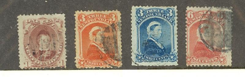 Newfoundland Scott 32A,33,34,35 Used (few blunt perfs) - Catalog Value $355.00