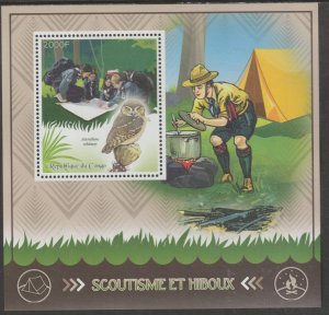 SCOUTS & OWLS perf m/sheet containing one value mnh