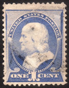 1887, US 1c, Franklin, Used, Sc 212