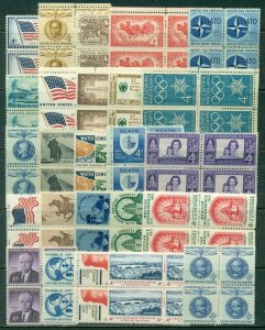 25 DIFFERENT SPECIFIC 4-CENT BLOCKS OF 4, MINT, OG, NH, GREAT PRICE! (9)