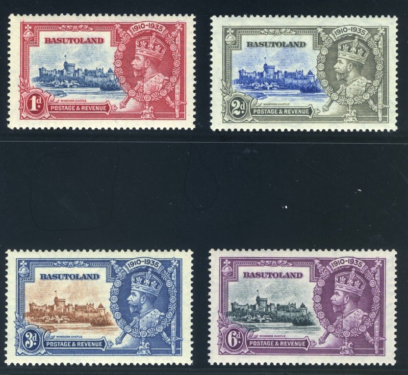 Basutoland 1935 KGV Silver Jubilee set complete MNH. SG 11-14. Sc 11-14.