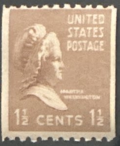 Scott #849 1939 1½¢ Presidential Series Martha Washington perf. 10 horizontal