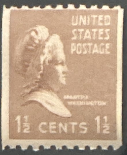 Scott #849 1939 1½¢ Presidential Series Martha Washington perf. 10 horizontal