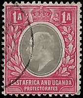 EAST AFRICA AND UGANDA   #18 USED (1)