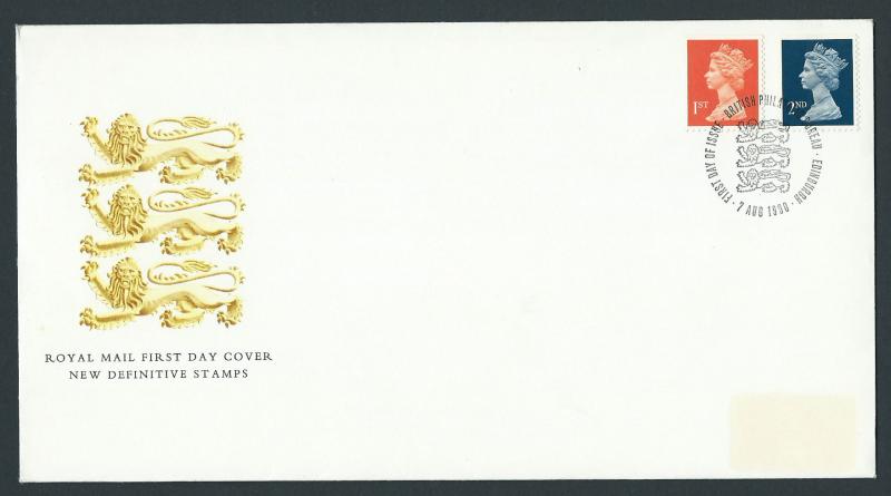 GB QEII 1990 Machins 1st and 2nd FDC VFU Walsall perf 14